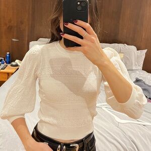 Zara pointelle top